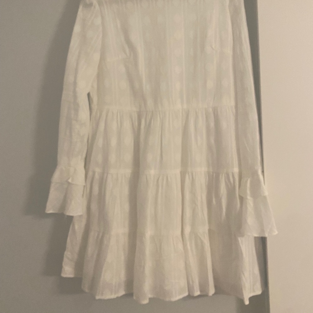 White dress with bell sleeves